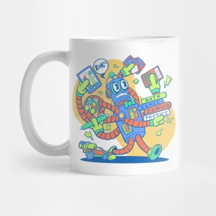 Retro Colorful Robot Nerd Mug